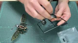 Building the Steampunk Rhinoceros Beetle 3D Puzzle by ROKR Robotime screenshot 4