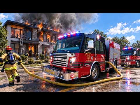 Fighting To Be The First Fire Truck On Scene in Firefighter Simulator Ignite