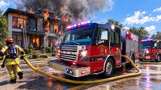Fighting For 24 Hours To Be The First Fire Truck On Scene in Firefighter Simulator Ignite