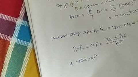 Numerical on laminar flow in circular pipe Part 1