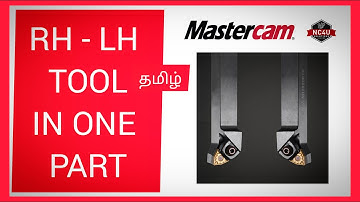How to use LH RH Tool for One Groove in Mastercam Lathe  -தமிழில் -CNC  Training Coimbatore