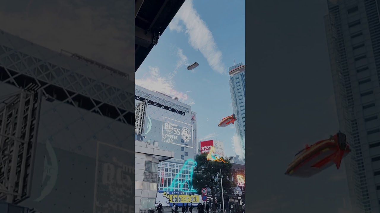 Augmented Reality Future Shibuya Crossing: ARKit + Immersal + Unity