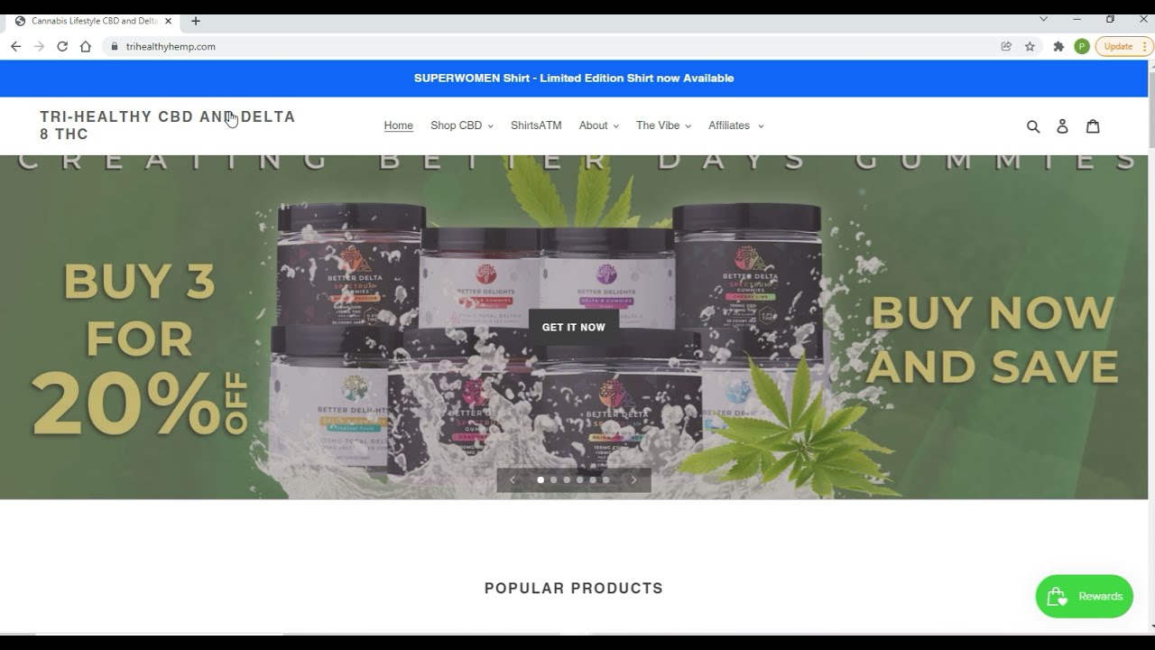 Quick Tour of our Tri-Healthy Hemp Website!