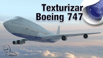 Tutorial Cinema4D Texturizar objeto 3D avión B747 by @ildefonsosegura