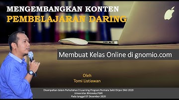 5) Pengembangan Konten Pembelajaran Daring - Membuat Kelas Online di gnomio.com