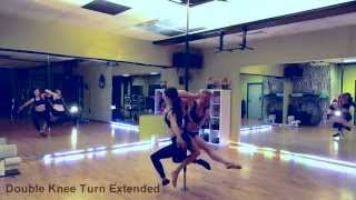 Pole Dance Double Tricks - Double Knee Turn Extended Vol. 8.2