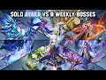 Solo C0R1 Ayaka vs 8 Weekly Bosses Without Food Buff | Genshin Impact