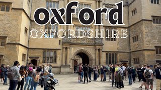 Oxford City, Oxfordshire, England - Walking Tour - 4K video 60fps
