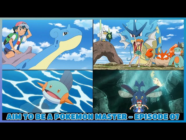 ◓ Anime Pokémon Journeys (Especial Ash Ketchum) • Episódio 144: Pocket  Monsters: A Bordo de Lapras ♪ (EP7)