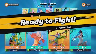 Nickelodeon All-Star Brawl PS5 4-Player Co-Op *All Sports* Gameplay