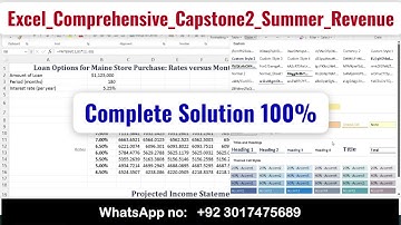 Excel_Comprehensive_Capstone2_Summer_Revenue | Excel Comprehensive Capstone2 Summer Revenue #exp22