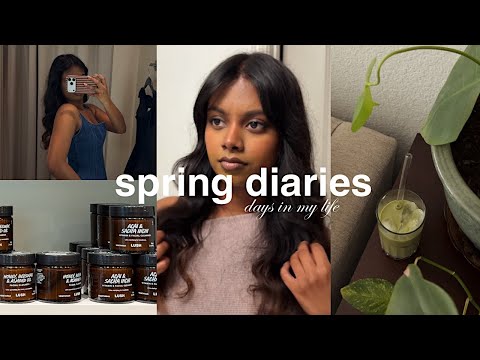 spring diaries | days in my life, unpacking, shopping, at home matchas
