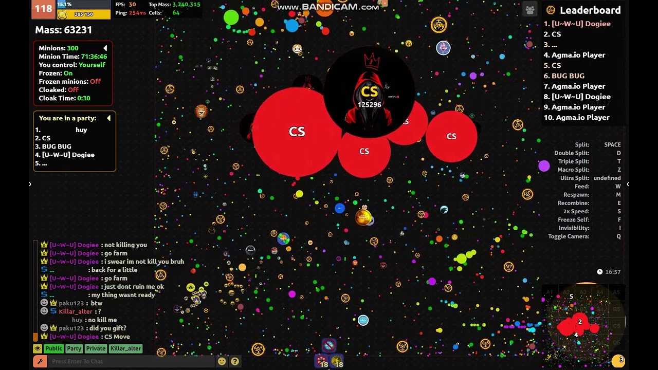 EXP Farm Portal NA/Giant 1 WITH ... Power Spamming With 3,801,191 Mass