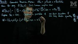 Black-Scholes Equation from Ito's Lemma