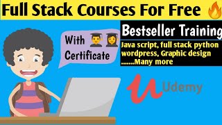 Bestseller Udemy courses for free with certificate || Full stack courses || wordpress || javascript
