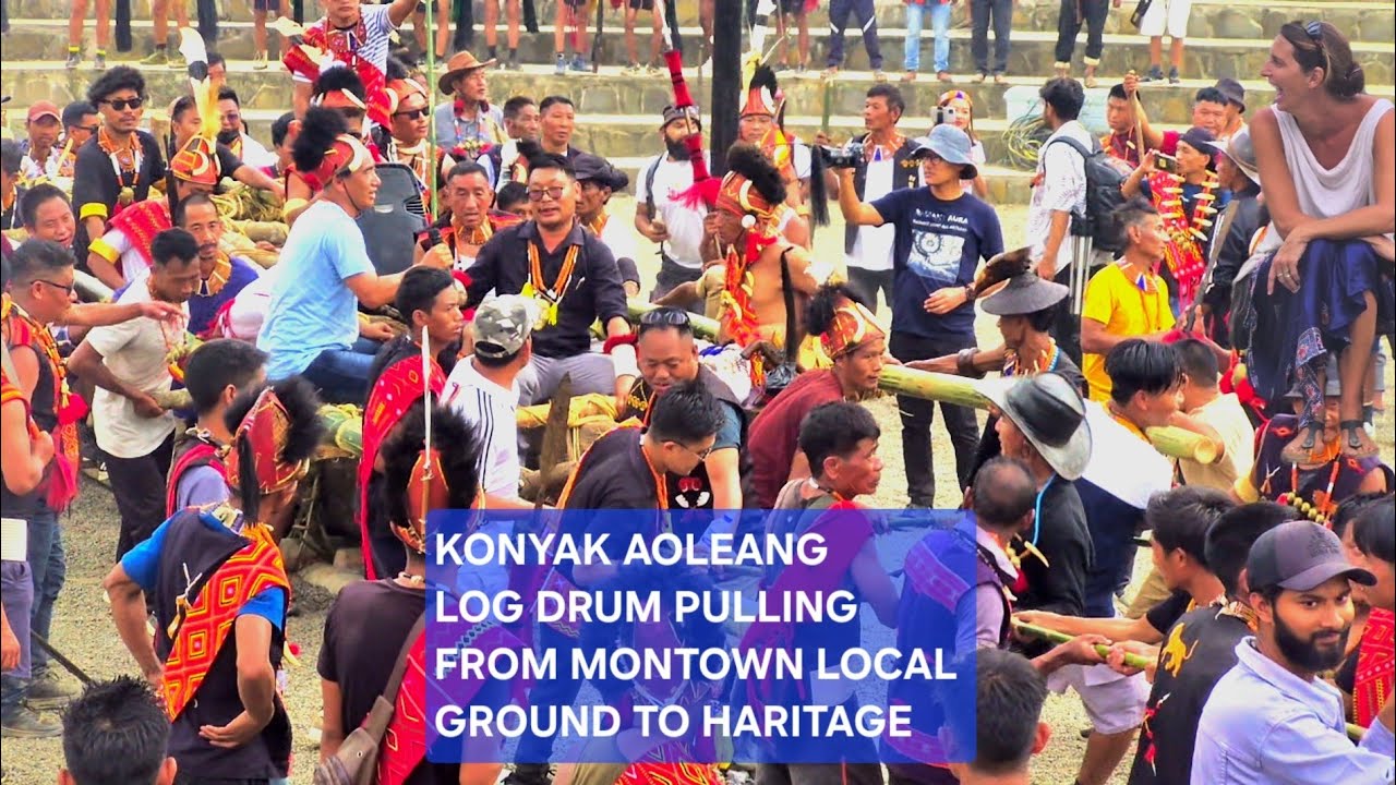 Konyak Aoleang Log drum pulling from montown local ground to Heritage on 04-04-2025