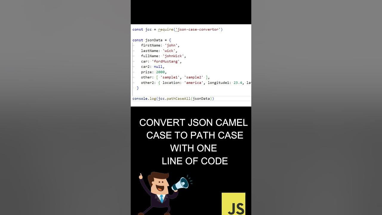 JSON Camel Case to Path Case - One Liner - Javascript - YouTube Json Camel Case To Path Case - One Liner - Javascript - Youtube