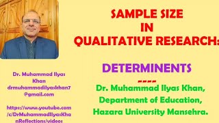 Sample Size in Qualitative Research: Determinants