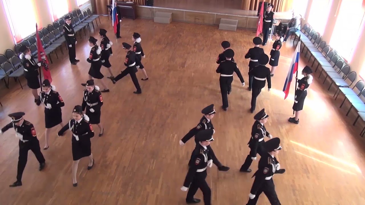 ГБОУ Школа № 1363 8 к строевое дефиле - YouTube