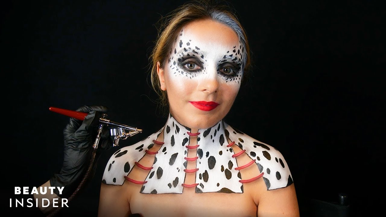 Professional Body Artist's Cruella Airbrush Transformation