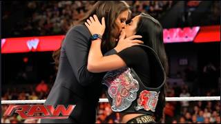 Aj Lee And Stephanie Mcmahon Kiss On Raw
