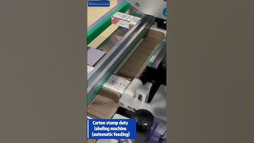 Carton stamp duty labeling machine | Tax stamp label applicator | excise label applicator