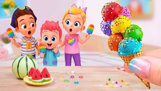 Amazing Rainbow Ice Cream 🍦🌈 How To Make Mini Rainbow Ice Cream Decorating Ideas ✨ Sweet Cake Master