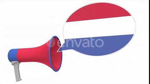 Megaphone and Flag of the Netherlands on the Speech Balloon | Motion Graphics - Envato elements