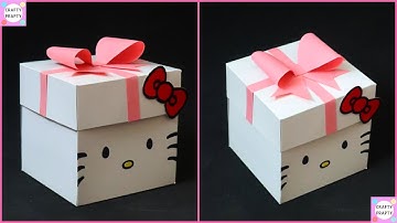 How to make Hello kitty Paper Gift Box /DIY Gift box  for explosion box