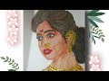 Drawing a realistic water colour portrait with camel poster colours ( how to draw skin tone ) 💕🤞🏻💗