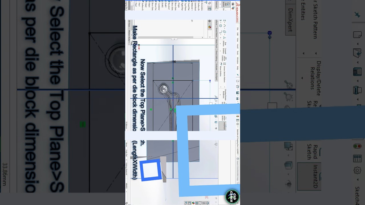 Forging Die Design - SolidWorks Tutorial Series | Die Mould Series | #CAD #shorts