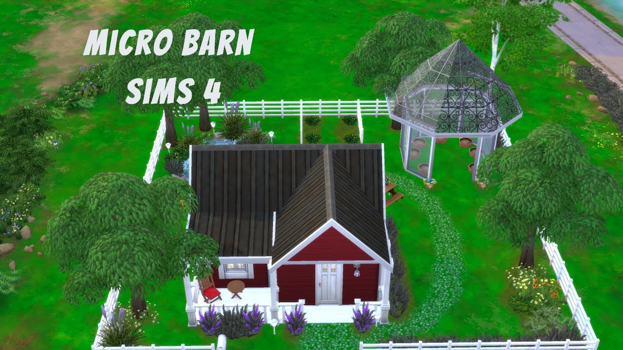 Micro Barn and Farm || Sims 4 Tiny Home : Speed Build
