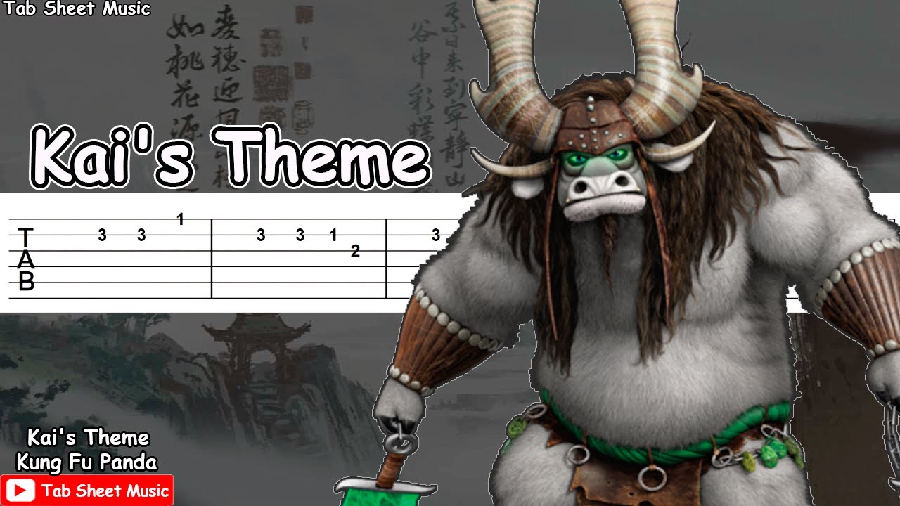 Kung Fu Panda 3 - Kai'S Theme (The Arrival Of Kai) Guitar Tutorial - Youtube