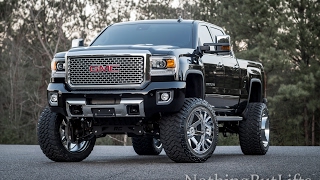 Denali 2500HD on 24x14 / 375/40s! 24x14 H700 Affliction Gmc Sierra 3500 Denali Hd Hardrock Offroad Wheels