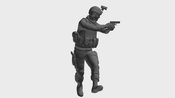 Locomotion Pistol Strafe Run Loop Right ( Animation 3ds Max )