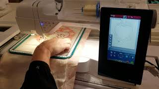 Positioning quilting around embroidery or applique on the Designer Brilliance 80 or Designer EPIC