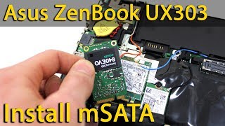 Как установить mSATA SSD в ноутбук Asus ZenBook UX303