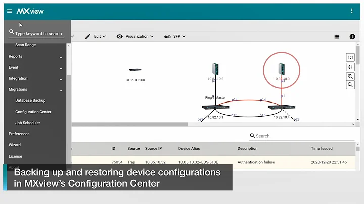Set Up Notifications and Back Up Configurations With MXview