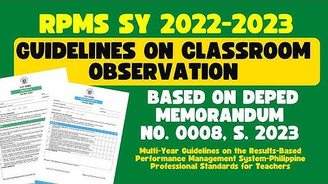 CLASSROOM OBSERVATION TOOL 2022-2023