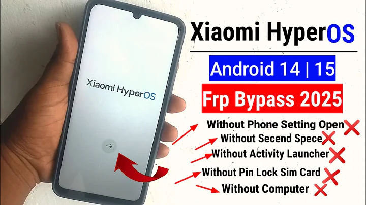 Xiaomi HyperOS 2.0 Android 14/15 FRP Bypass Without Pc | Without Second Space | New Solution 2025 .