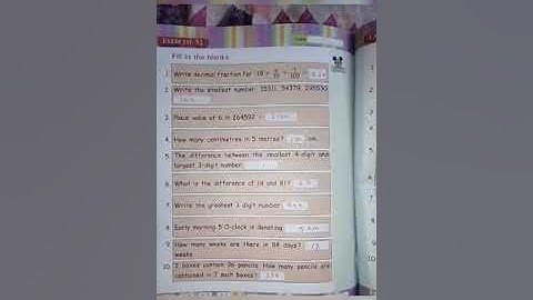 Classwork, Mental Maths, Class 4, Date 08/11/2023