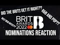 Did The Brits Get It Right? | 2022 Brit Award Nominations