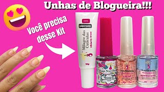 UNHAS DE BLOGUEIRA!!! - COMO TER UNHAS NATURAIS IGUAL DE BLOGUEIRA!? | Marcianovaisnail #unhas #blog