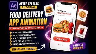 After Effects Food Delivery App Promo Animation | Step-by-Step Tutorial screenshot 5