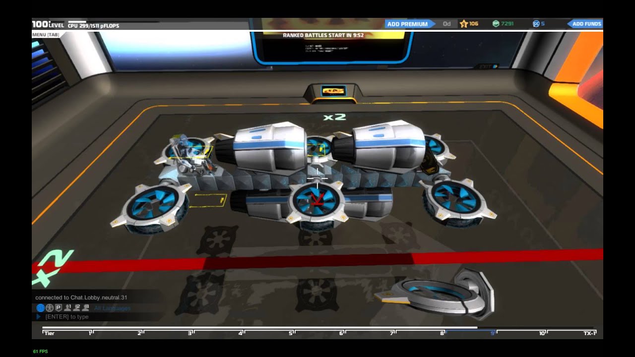 low-Tier-Hoverblades=higher top speed? ...and I discovered a weird bug [Robocraft]