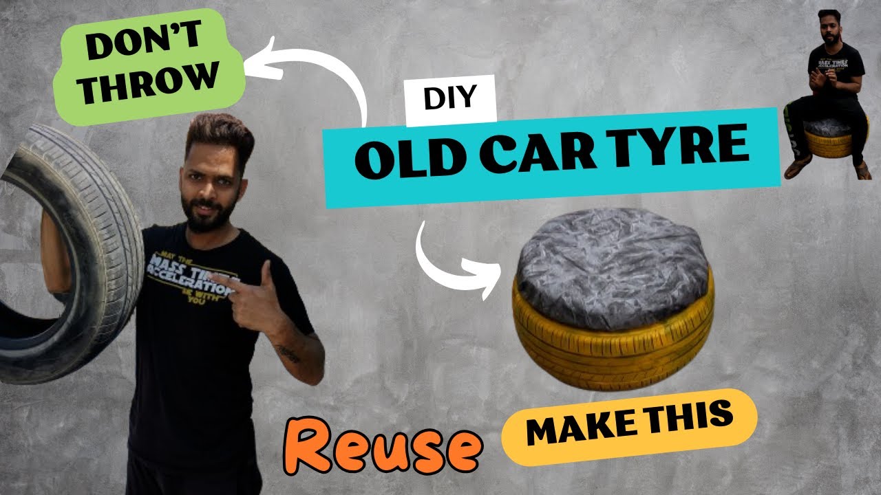 Reuse Your Old Car Tires: Hyundai Venue Tire to Stylish Storage Sofa DIY