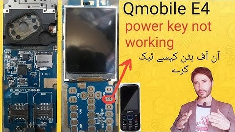 Q mobile E4 power key not working jumper on of botton key not working e4 mobile ka power key kese te