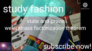 Weierstrass factorization theorem ll (complex analysis)ll  m.sc mathematics