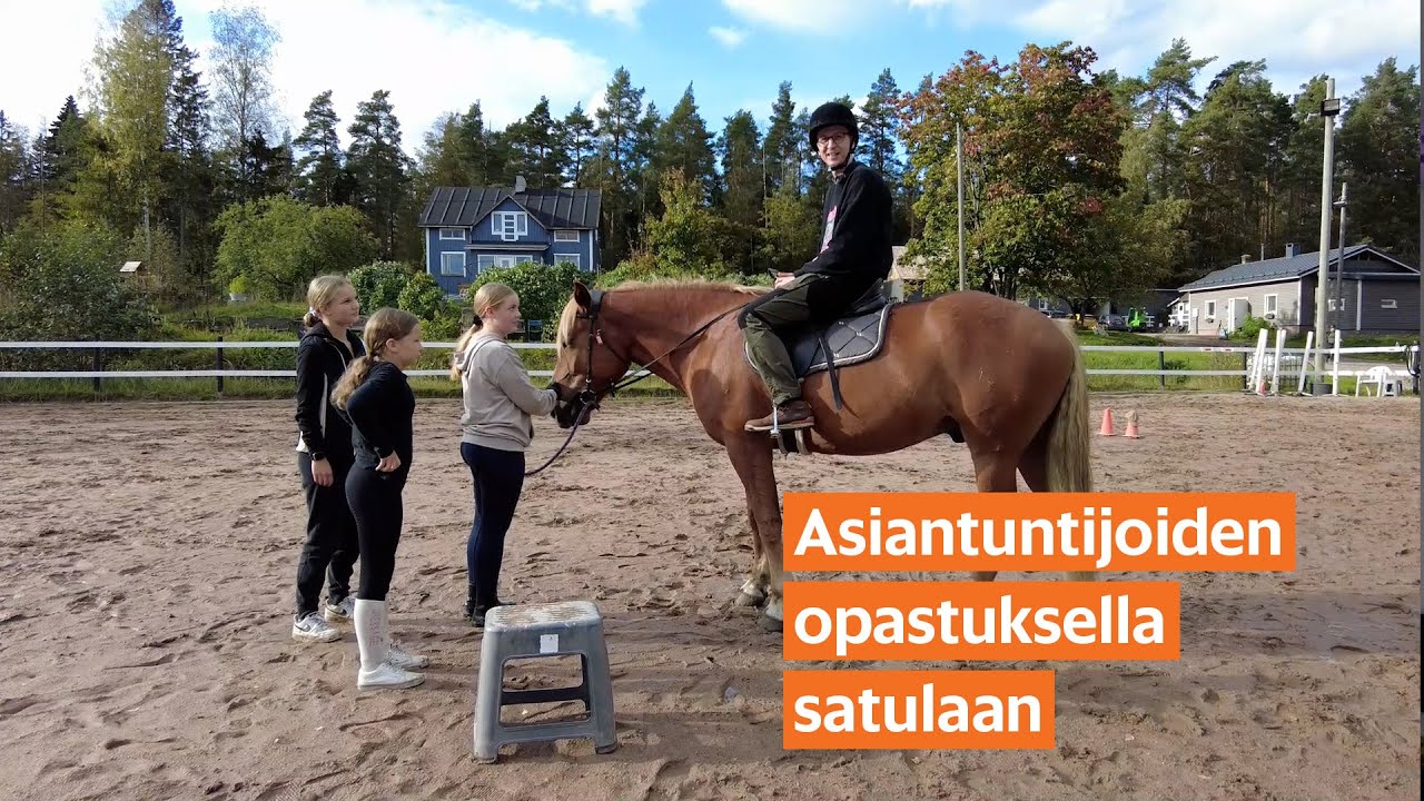 Toimittaja ensimmäistä kertaa hevosen selässä