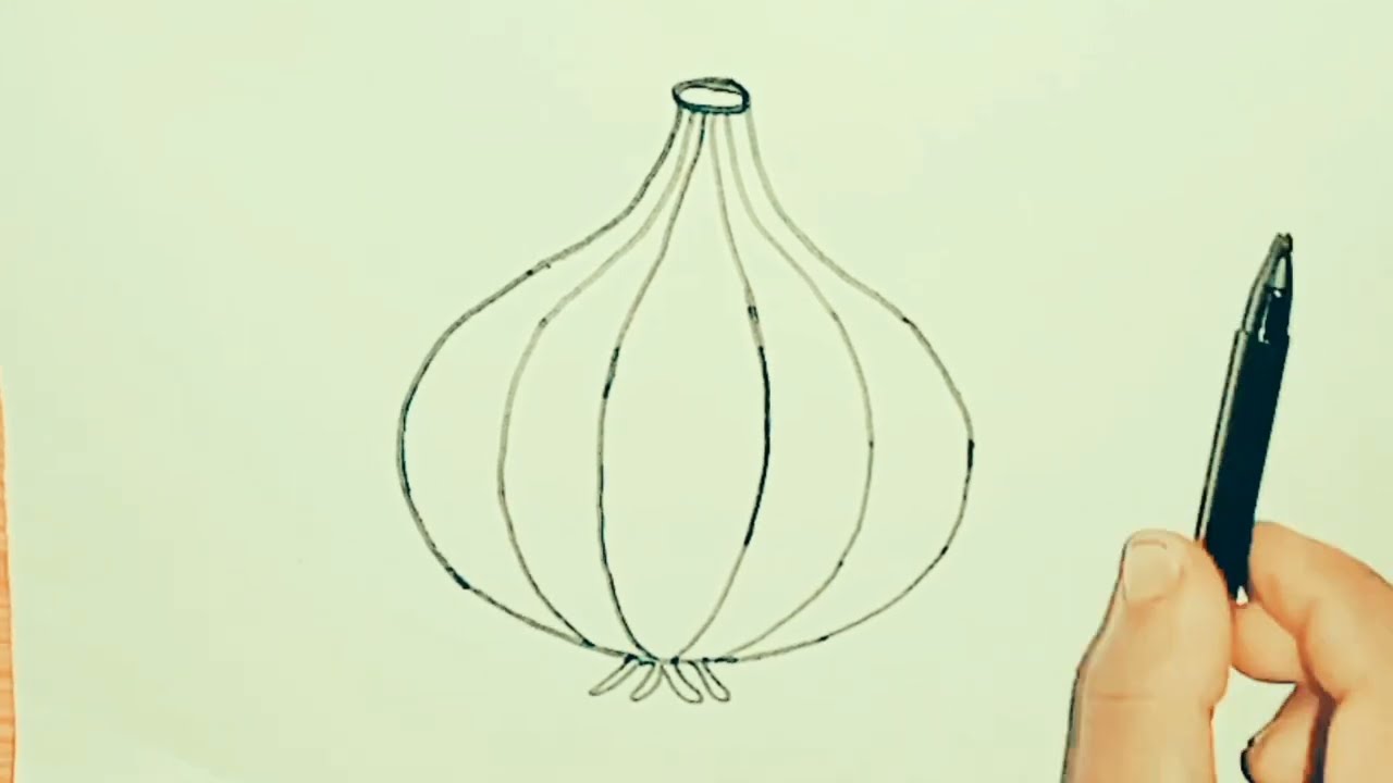 How to Draw a Cute Cartoon Onion - YouTube